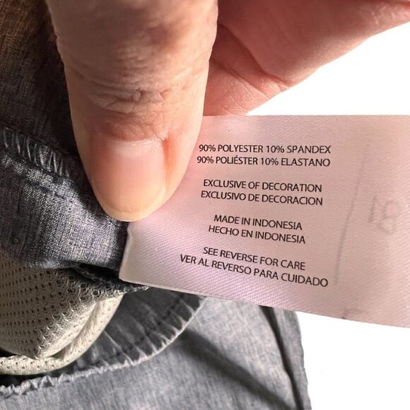 Eddie Bauer indigo blue pull on stretch poly men's shorts 3XL - Picture 8 of 11